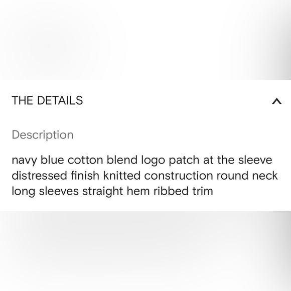 Golden Goose distressed navy sweater (xs) - Picture 4 of 5